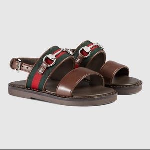 Gucci Toddler Web Horsebit Sandal